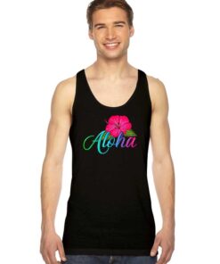 From The Island Feel The Aloha Flower Tank Top