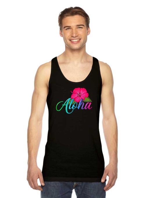 From The Island Feel The Aloha Flower Tank Top