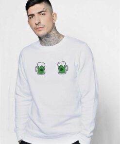 Green Beer Mug Boobs St Patricks Day Sweatshirt