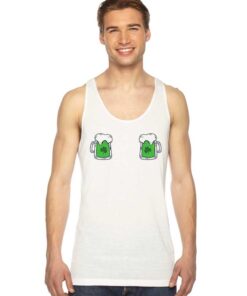 Green Beer Mug Boobs St Patricks Day Tank Top