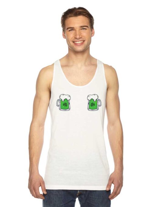 Green Beer Mug Boobs St Patricks Day Tank Top