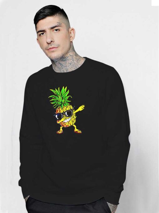 Hawaiian Dabbing Pineapple Sunglasses Sweatshirt