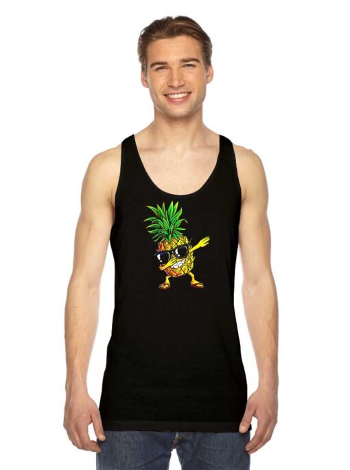 Hawaiian Dabbing Pineapple Sunglasses Tank Top