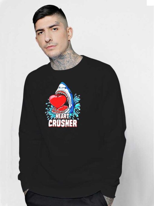 Heart Crusher White Shark Jawsome Sweatshirt