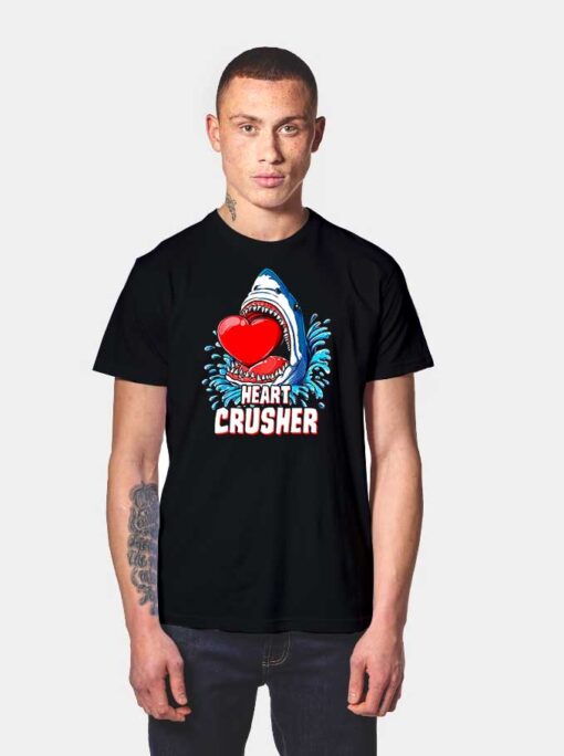 Heart Crusher White Shark Jawsome T Shirt