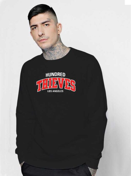 Hundred Thieves Los Angeles Jersey Logo Sweatshirt