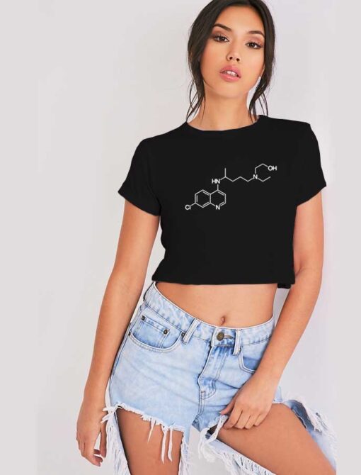 Hydroxychloroquine Molecule Coronavirus Cure Crop Top Shirt