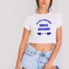 In This Instance Social Distance Logo Crop Top Shirt