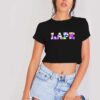 La Camo Lape Colorful Logo Crop Top Shirt