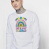 Let's Get Weird Alien Pizza Rainbow Sweatshirt