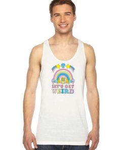 Let's Get Weird Alien Pizza Rainbow Tank Top