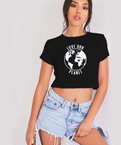 Love Our Planet The Blue Earth Crop Top Shirt