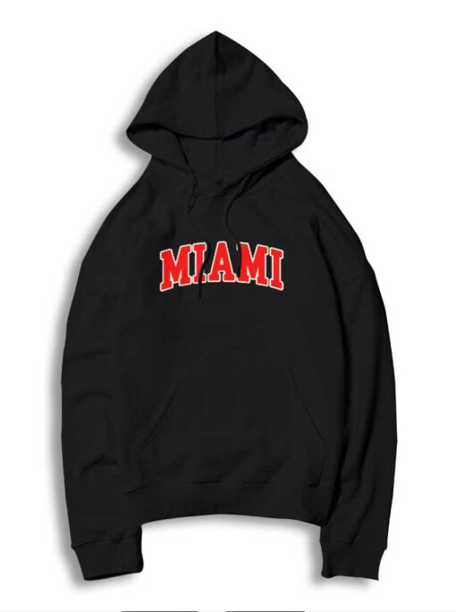 Miami Red Quote Jersey Logo Hoodie