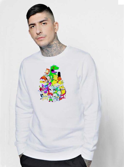 Nickelodeon Old School Group Characters Sweatshirt