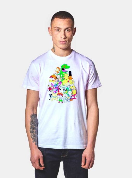 Nickelodeon Old School Group Characters T Shirt