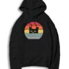 Peeking Black Cat Vintage Logo Hoodie