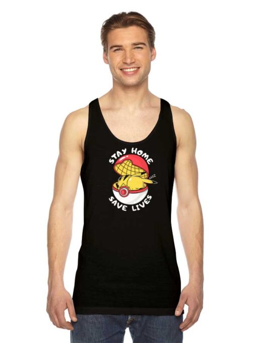 Pokemon Pikachu Stay Home Save Lives Tank Top