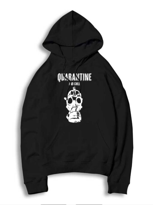 Quarantine And Chill Gas Mask Logo Hoodie