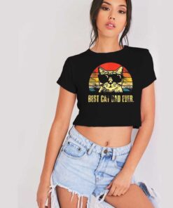 Rich Best Cat Dad Ever Vintage Crop Top Shirt