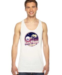 San Diego California Night Retro Tank Top