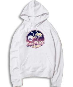 San Diego California Night Retro Hoodie