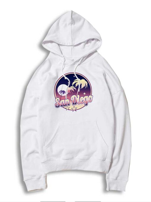 San Diego California Night Retro Hoodie