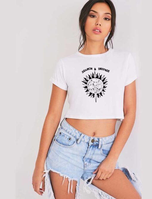 Search And Destroy Tattoo Henry Rollins Crop Top Shirt