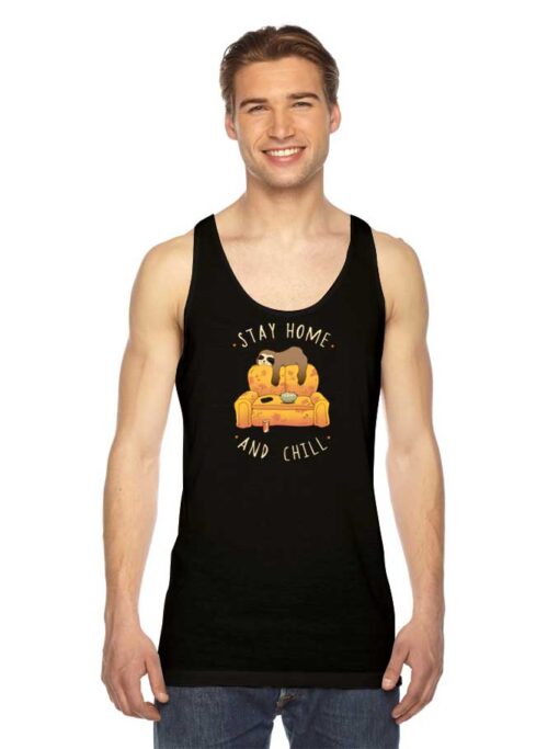 Sloth Stay Home And Chill Netflix Tank Top