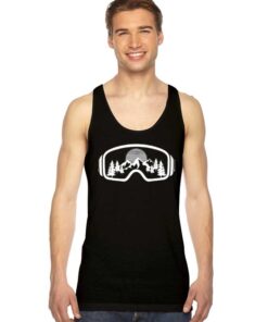 Snowboarding Mountain In Ski Googles Tank Top