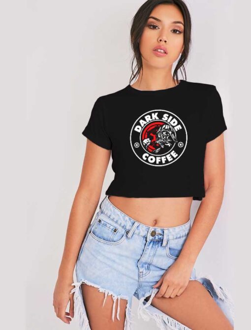 Star Wars Dark Side Coffee Darth Vader Crop Top Shirt