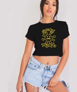 Stay Away Virus Street Art Crop Top Shirt