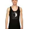 Tarot Card Crescent Moon And Cat Tank Top