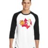 The Boxer Fighting Coronavirus Cartoon Raglan Tee