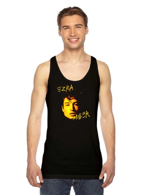 The Flash Ezra Miller Face Photo Vintage Tank Top