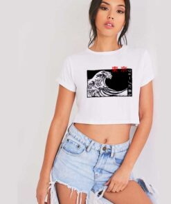 The Great Japanese Wave Of Kanazawa Crop Top Shirt