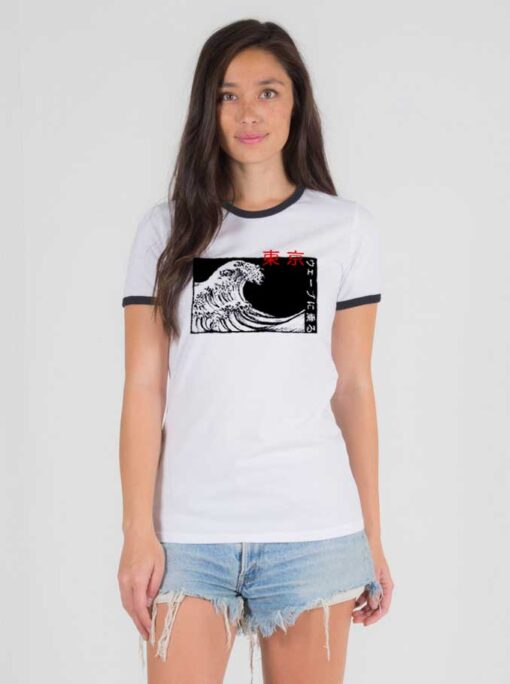 The Great Japanese Wave Of Kanazawa Ringer Tee