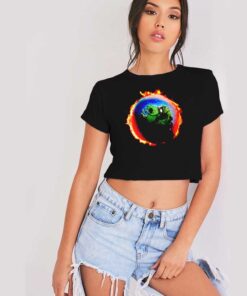 The Scotts Smiling Burning Earth Travis Scott Crop Top Shirt