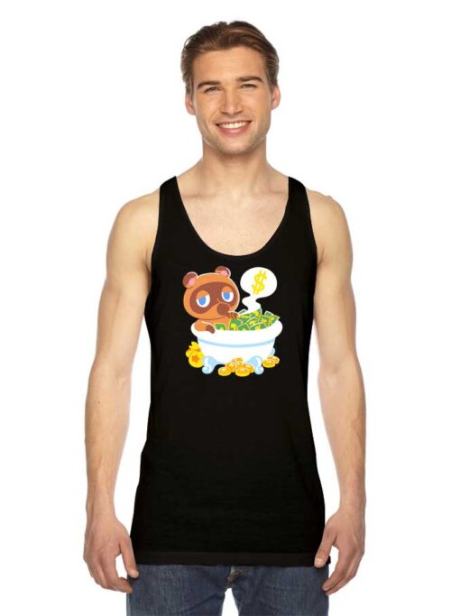 Tom Nook Bank Bath Animal Crossing Tank Top