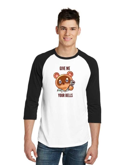 Tom Nook Give Me Your Bells Raglan Tee