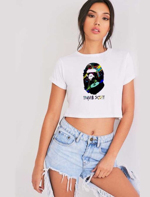 Travis Scott Astro Space Jack Bape Ape Head Crop Top Shirt