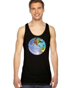 Travis Scott Astroworld Earth Globe Smiley Tank Top