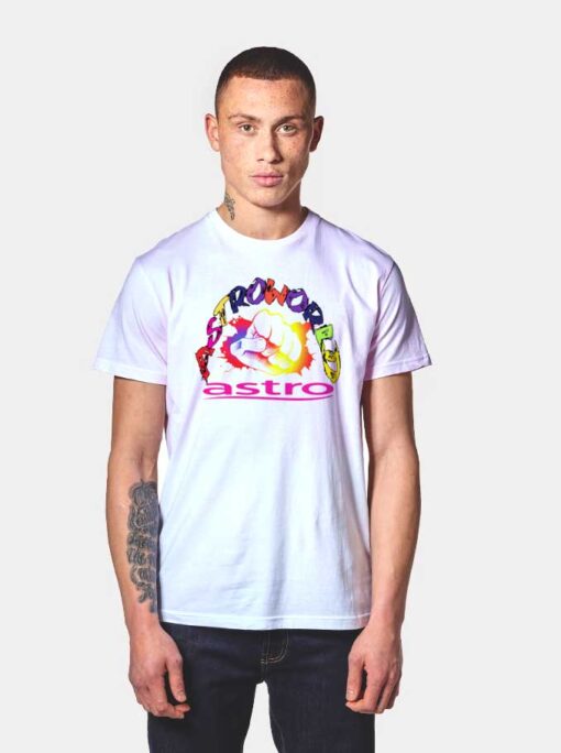 Travis Scott Astroworld Rainbow Logo T Shirt