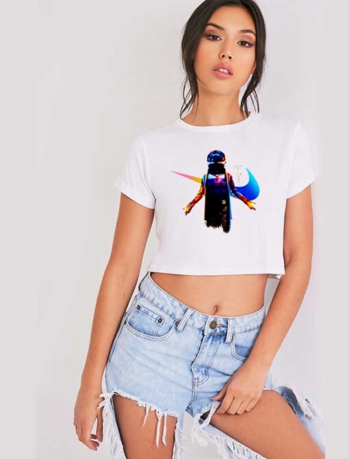 Travis Scott Fortnite Astronomical Space Nike Logo Crop Top Shirt