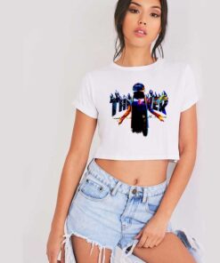 Travis Scott Fortnite Astronomical Space Thrasher Logo Crop Top Shirt