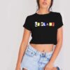 Travis Scott La Flame Words Block Crop Top Shirt