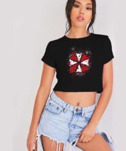 Umbrella Corporation It's Raining Blood Pandemic Crop Top Shirt