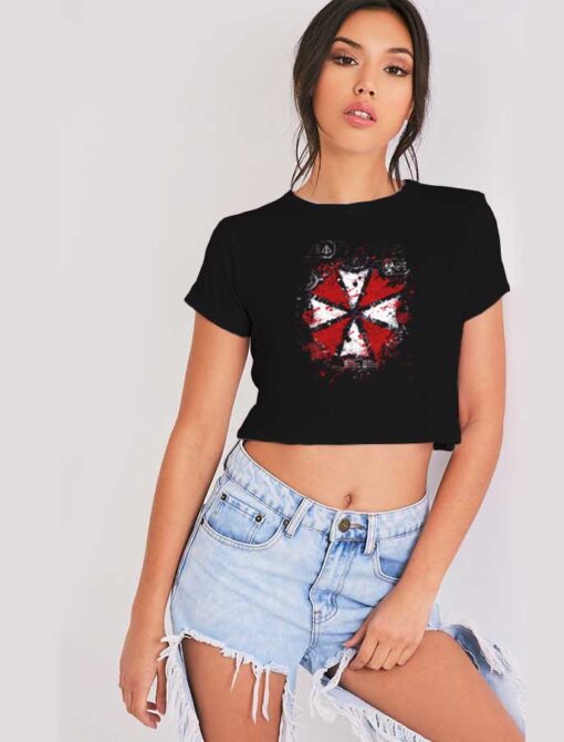 Umbrella Corporation It's Raining Blood Pandemic Crop Top Shirt