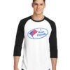 United States Flag I Went Outside Raglan Tee