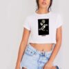 Vintage Rose Amour Flower Logo Crop Top Shirt