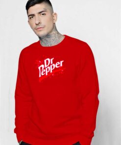 Vintage Thermal Splatter Dr Pepper Logo Sweatshirt